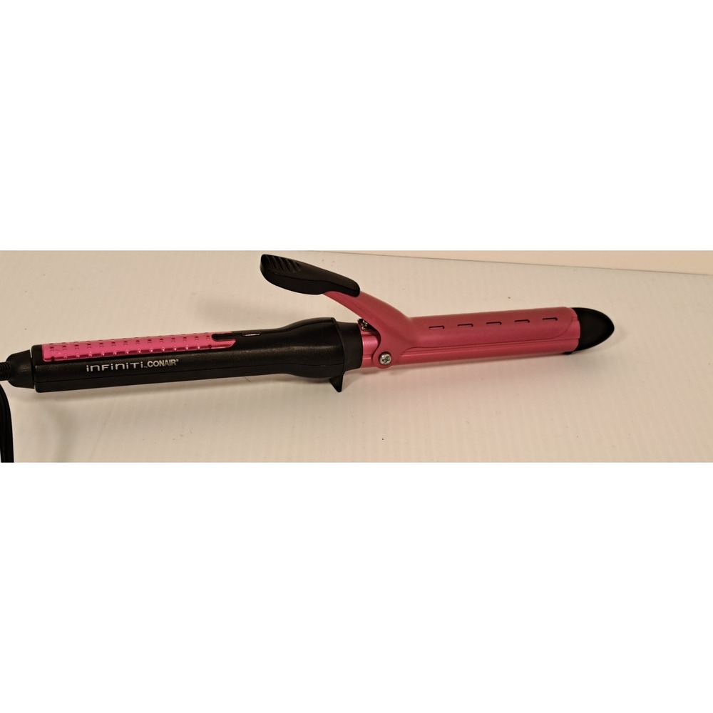 Infiniti by Conair CD120 Pink Ceramic Curling Iron 125W Adjustable Heat Black